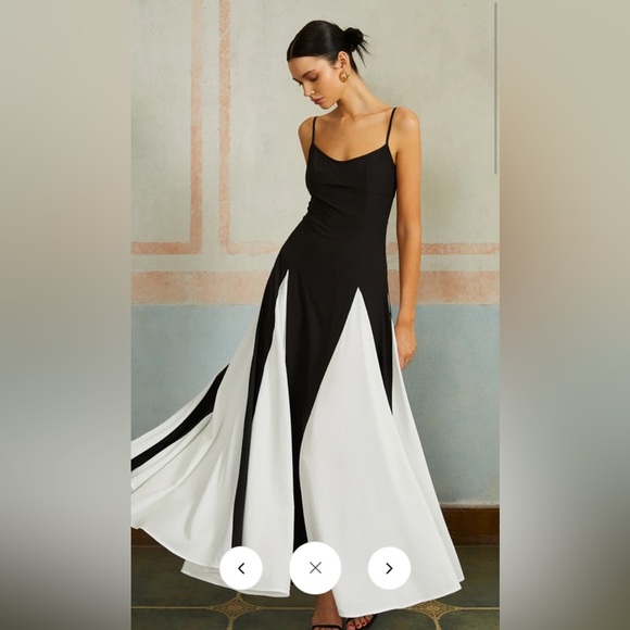 Commense Color Block Spaghetti Strap Long Dress - Size L - Picture 3 of 8